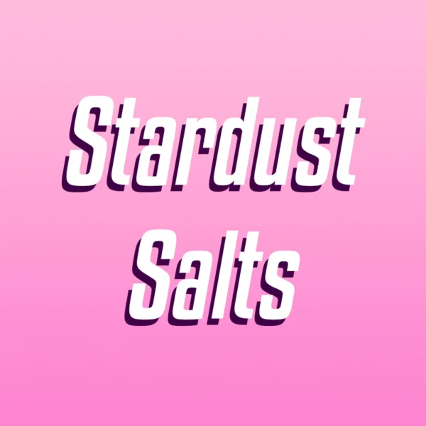 Stardust Salts over pink background