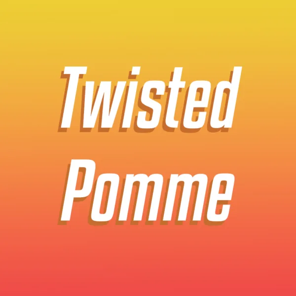 Twistwed Pomme Over coloured Background